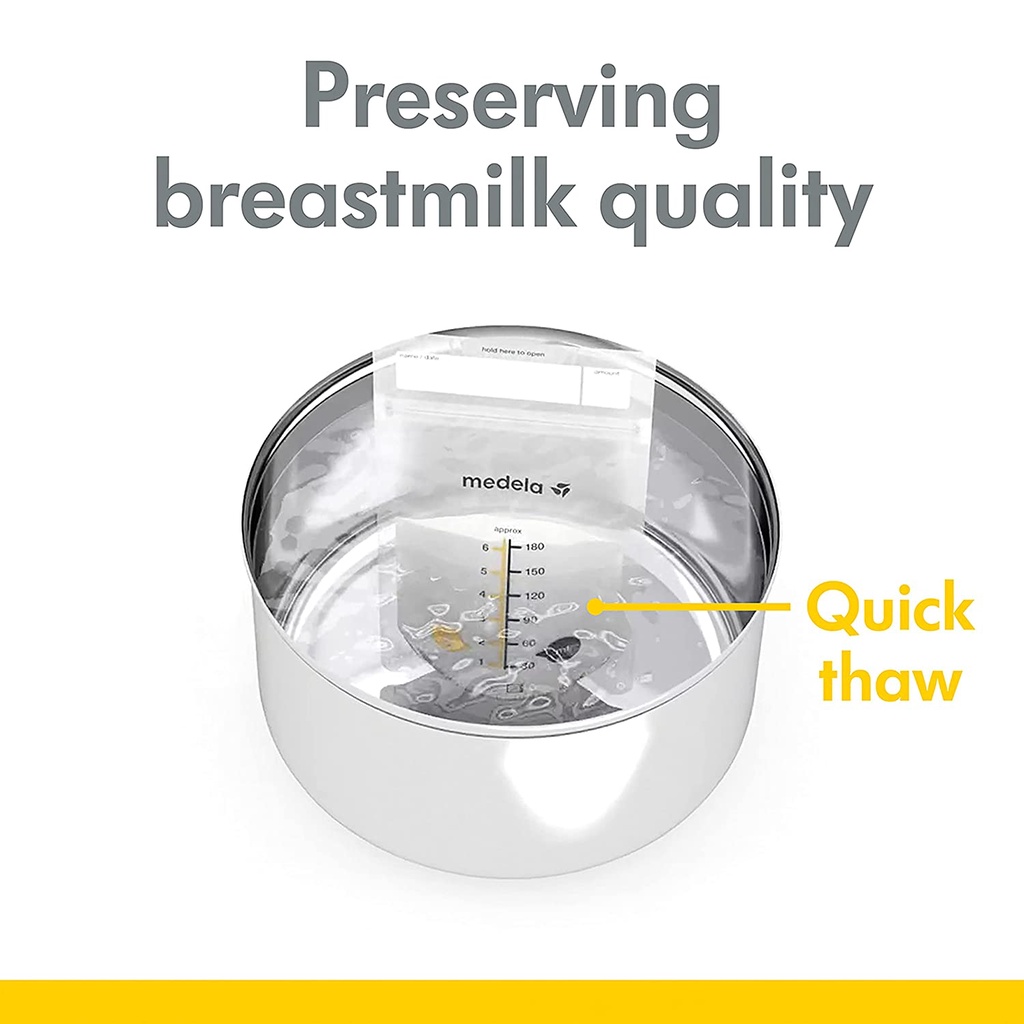 Túi trữ sữa mẹ Medela 180ml chống thủng nguyên hộp loại 50 túi hoặc 100 túi - Hàng chính hãng