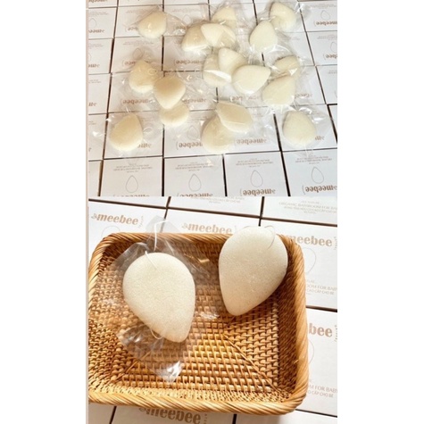 Bông tắm hữu cơ organic meebee an toàn cho bé