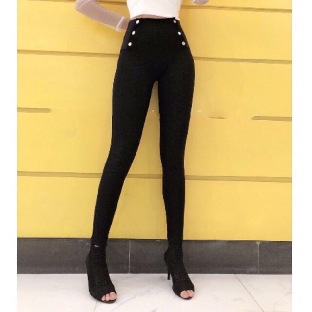 Quần legging cạp cao 6 đinh