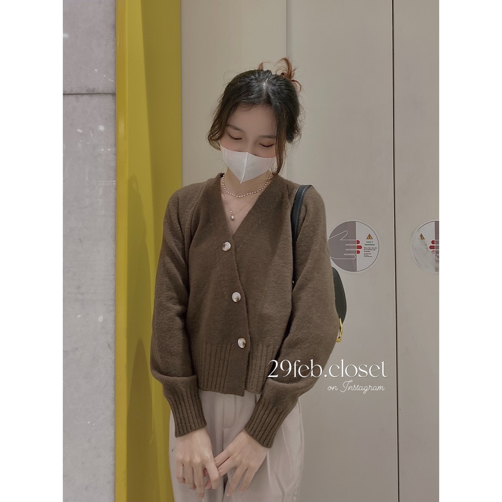 [Ảnh thật/Video] Áo khoác cardigan lông thỏ vạt chéo - 29feb.closet | BigBuy360 - bigbuy360.vn