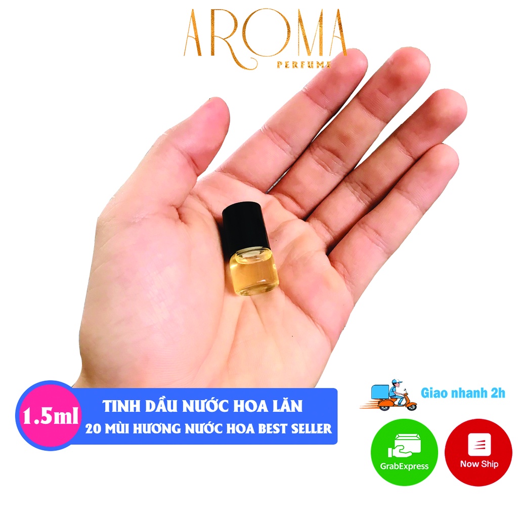 [Lưu hương 12h] Tinh dầu nước hoa Pháp dạng lăn mini 1.5ml mẫu thử hàng cao cấp 20 mùi nước hoa nam nữ