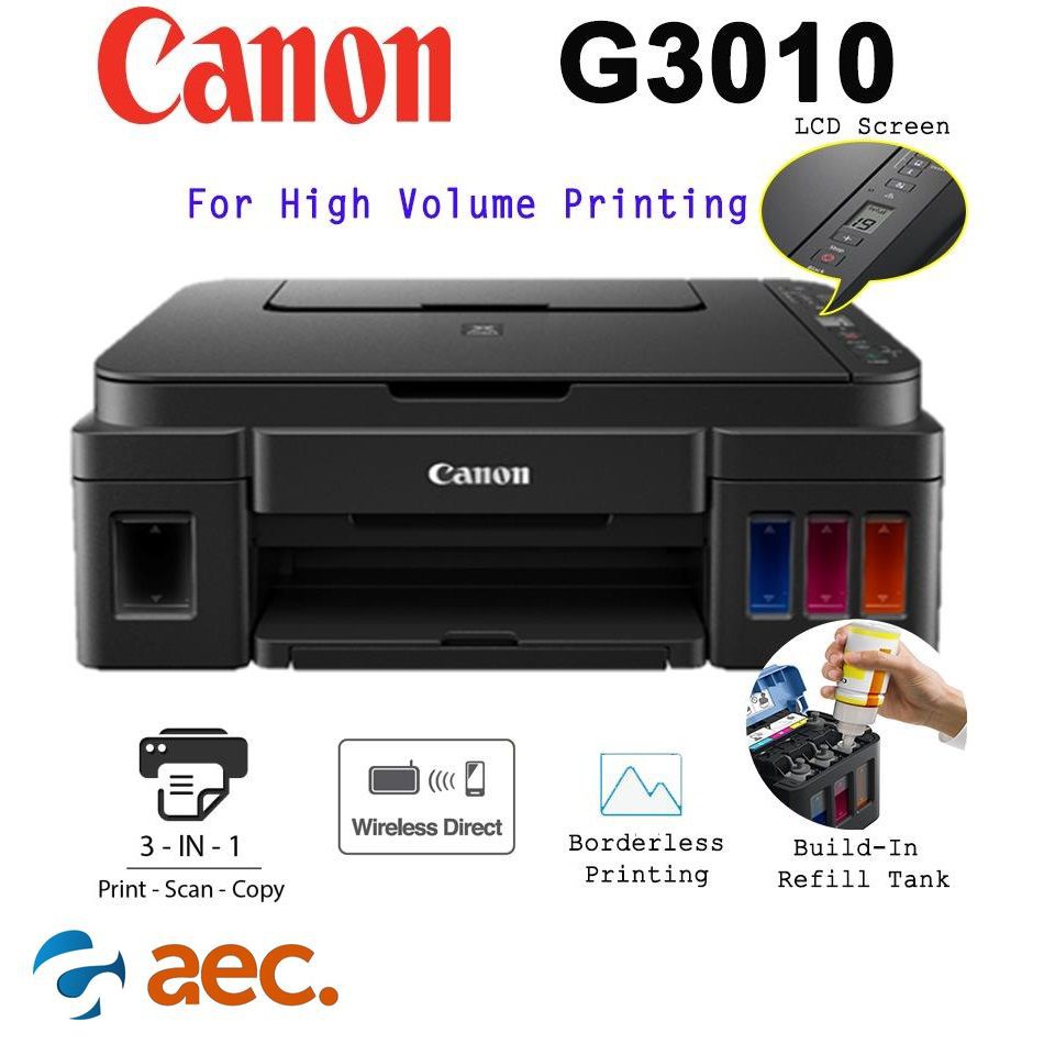 Máy in phun màu đa năng G3010  đi kèm mực hãng