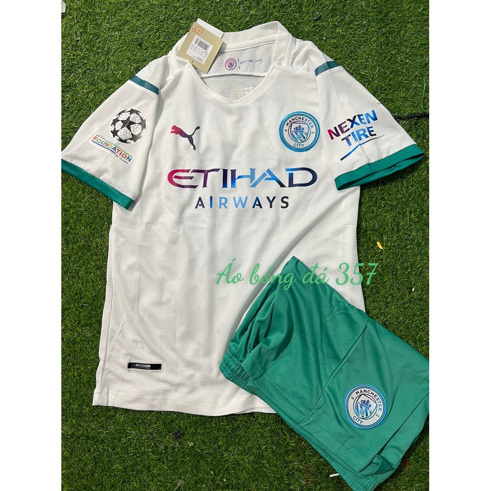 Áo Bóng Câu Lạc Bộ Manchester City Sân Khách 2021-2022 mè thái cao cấp