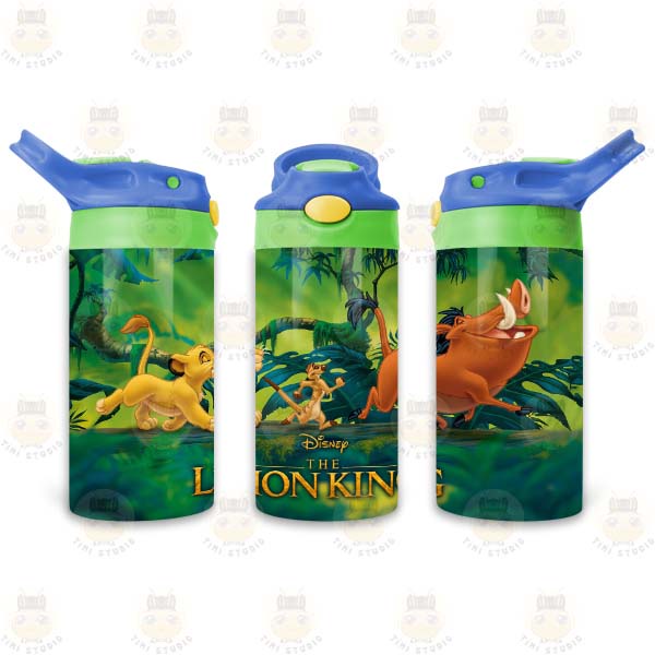 Bình Uống Nước Giữ Nhiệt Cho Bé Có Ống Hút Hình Lion King - Tỉ Mỉ Studio