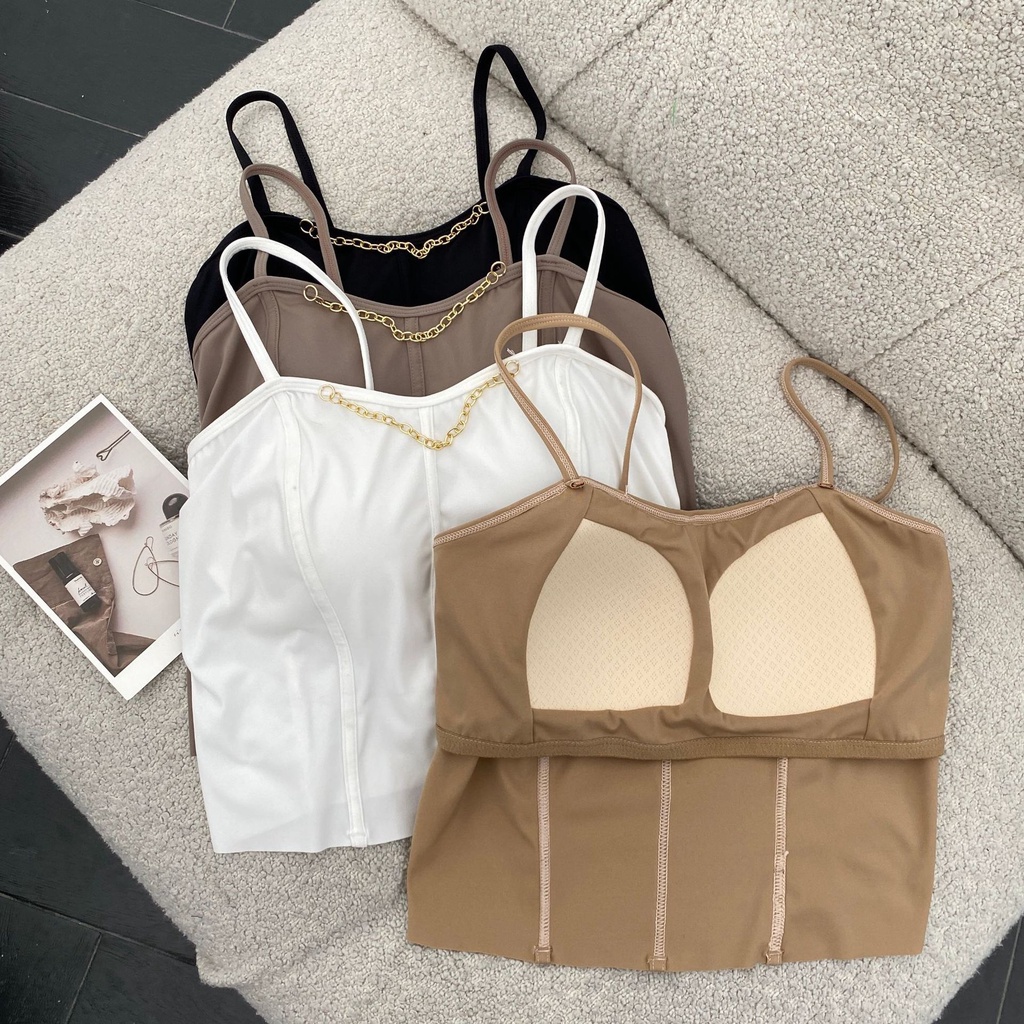Áo Bra Nữ Dáng Croptop Phối Dây Thời Trang Trước Ngực Siêu Hot A.554