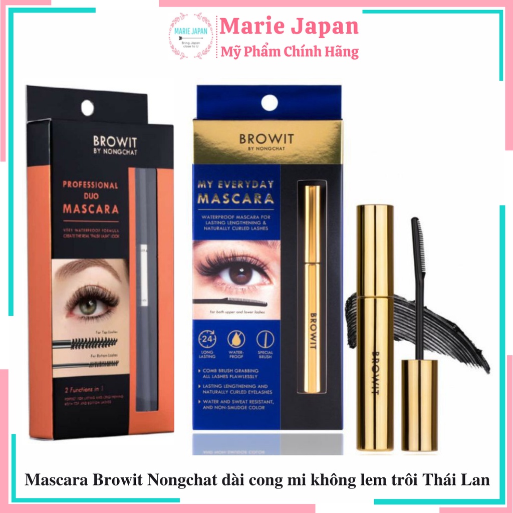 Mascara Browit dài cong mi không lem trôi by Nongchat Thái Lan