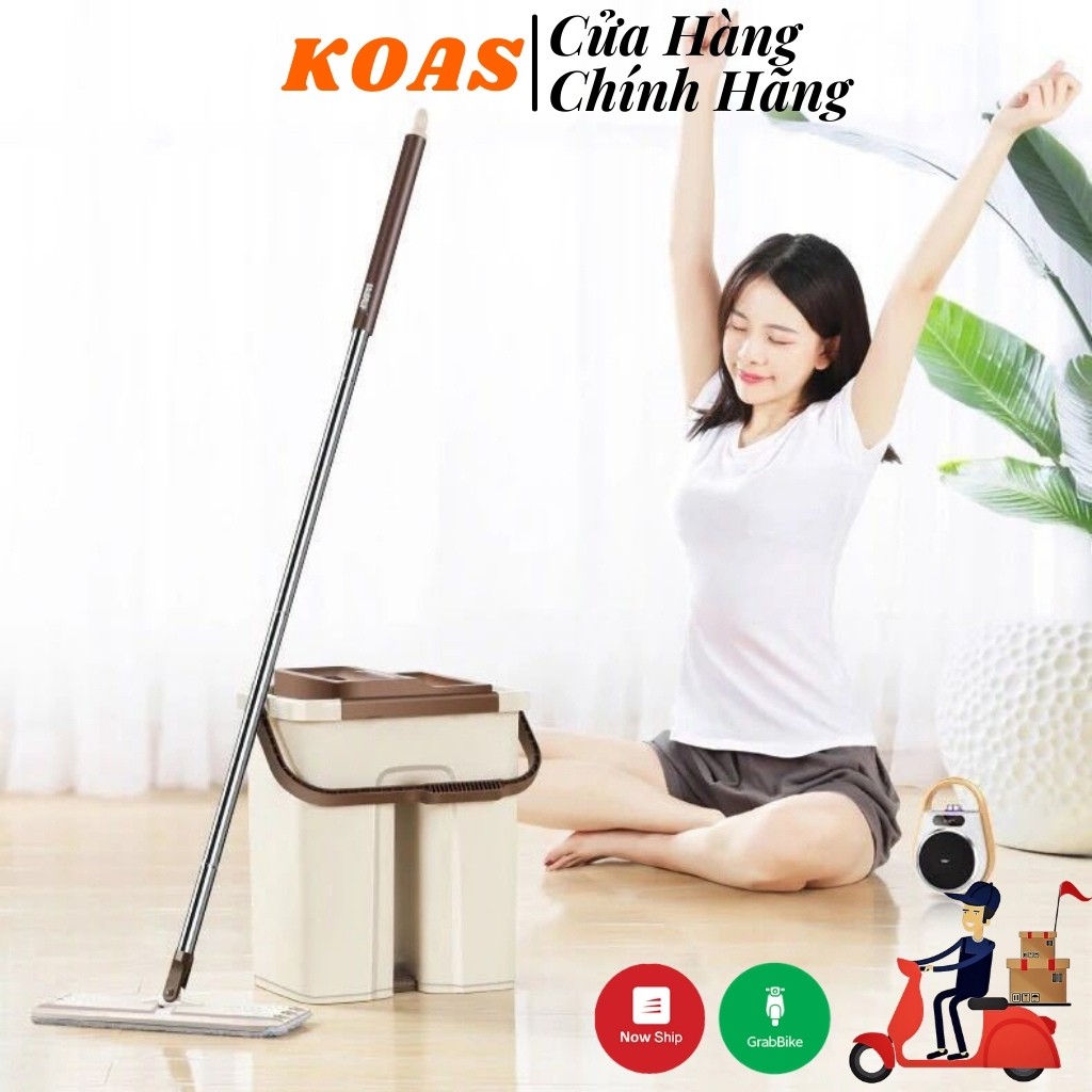 Chổi Lau Nhà Tự Vắt Thông Minh Spin Mop (không kèm thùng)