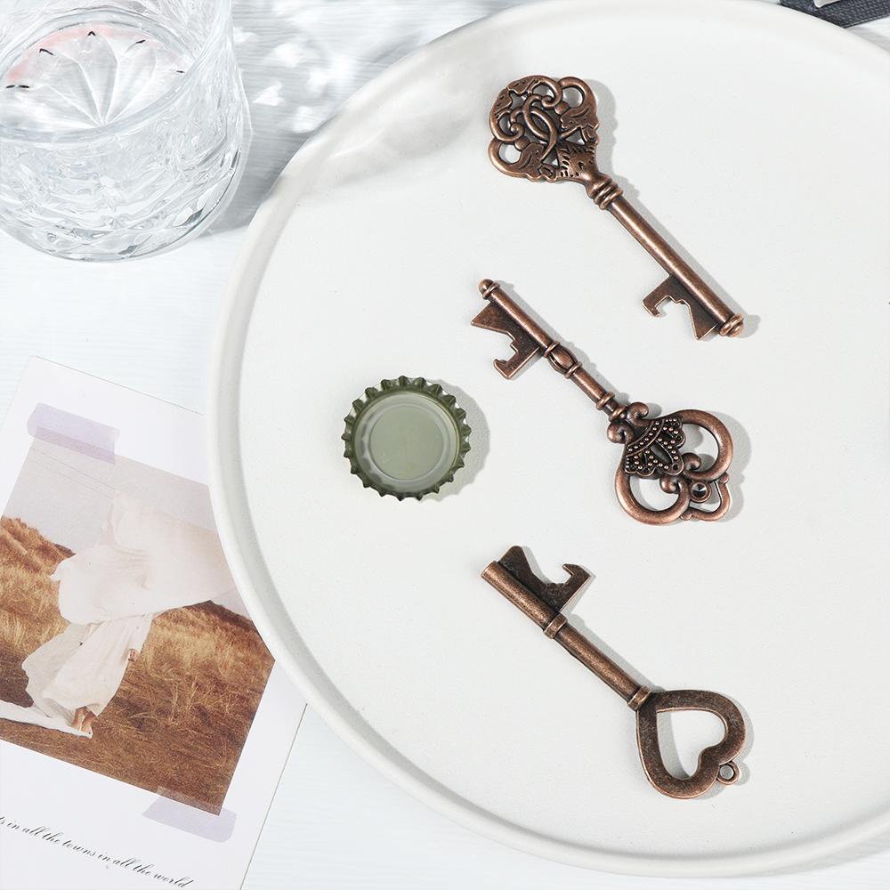 LEISURE Dụng Cụ Mở Nắp Chai Hình Chìa Khóa Phong Cách Vintage