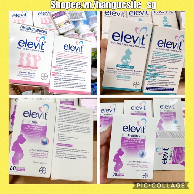 (Date 11/2021) Combo Vitamin Elevit, Elevit DHA, Men Elevit, Úc