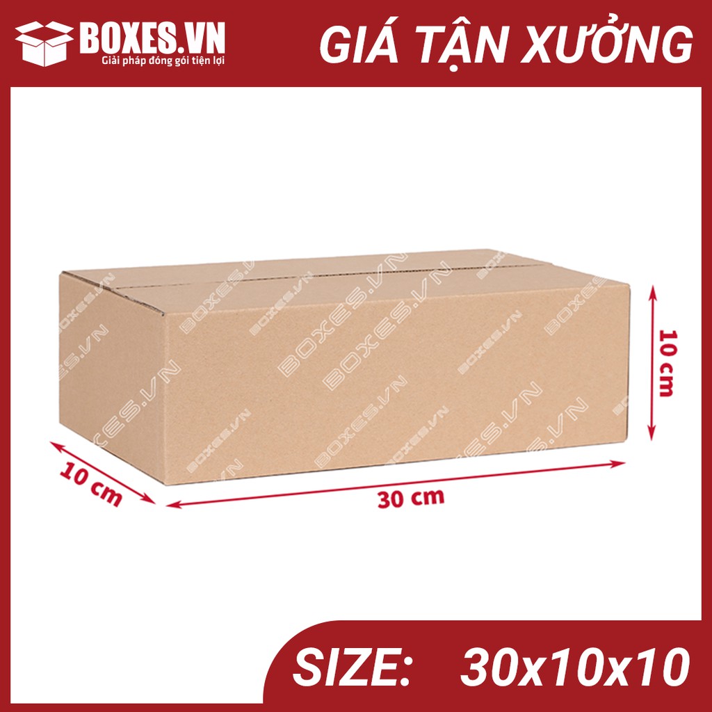 Thùng Carton, Hộp Carton 30x10x10 Đóng Gói Hàng Combo 20 Cái