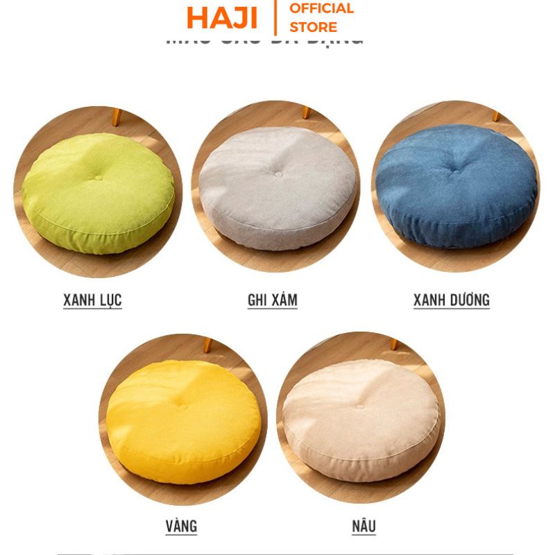 Đệm ngồi bệt HAJI cao cấp không xù lông màu sắc trẻ trung hiện đại (nhiều màu lựa chọn) D13