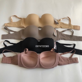 Áo lót nữ áo ngực cup ngang đệm dầy Thái Lan Sisterhood 9685 nâng ngực có gọng vải mát size 32, 34, 36