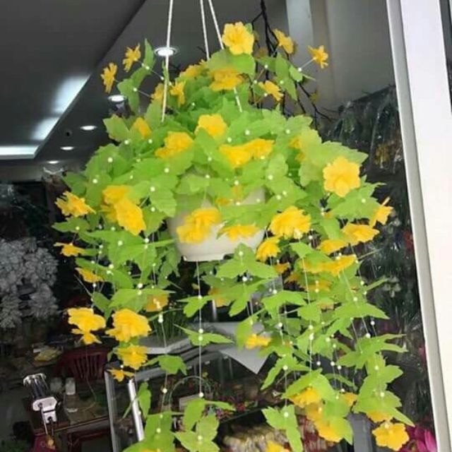 Combo 18 bộ nguyên liệu làm hoa giấy lụa 14 chậu(752k)