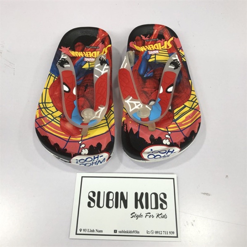 Dép tông cho bé trai SBDE24 sz 24-35 dép xỏ ngón cho bé hình siêu nhân nhẹ chống trơn  SUBIN kid
