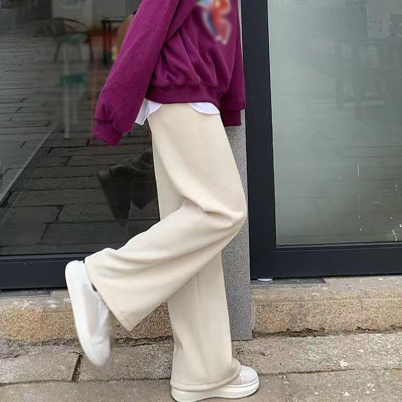 Quần Dài Nữ Lưng Cao Ống Rộng Thời Trang