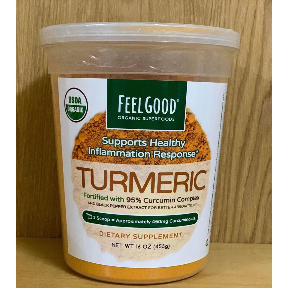 Bột nghệ hữu cơ Feel Good USDA Organic Turmeric 453g - Mỹ