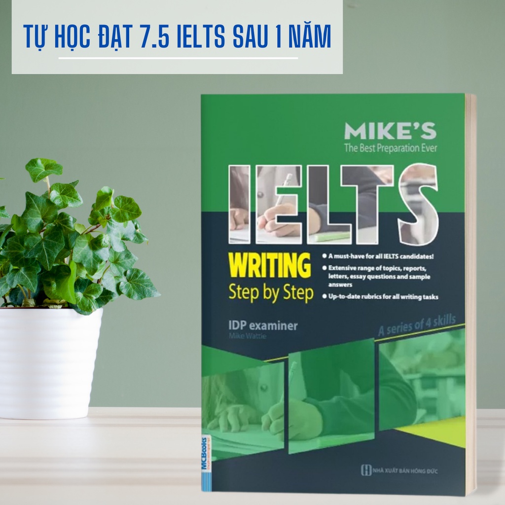 Sách - Ielts Writing Step By Step - Dành Cho Người Luyện Thi Ielts - Bizbooks Tặng Sổ Tay và Bookmark