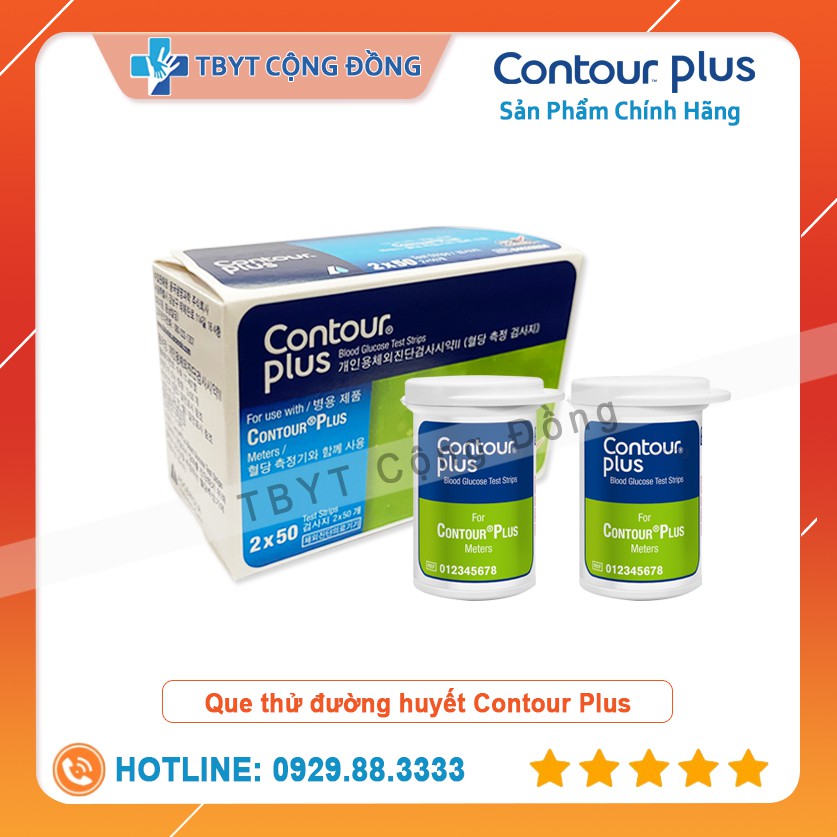 Máy đo đường huyết Contour Plus + Hộp 50 que ( Bảo Hành Trọn Đời )