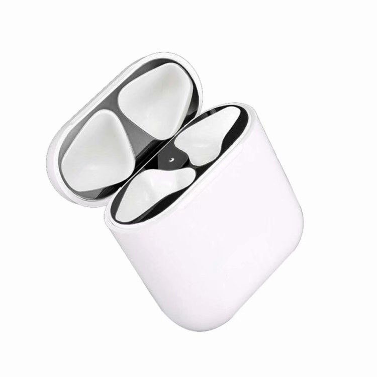 Miếng dán Mạ Vàng kim loại 18K bảo vệ tai nghe Airpods 1/2/ Pro, chống bụi bẩn xước lắp gập