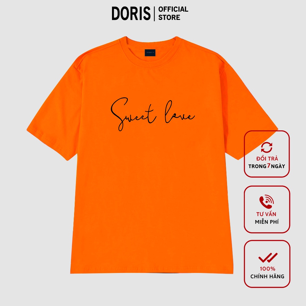 [Mã DORRT8250 giảm 250k] Áo phông basic SWEET LOVE trẻ trung hiện đại năng động DORRIS N
