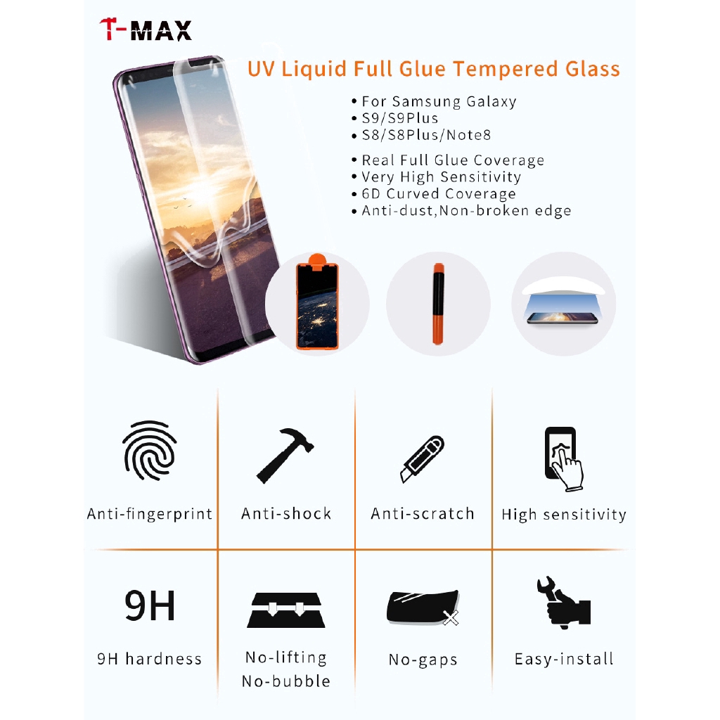 Kính Cường Lực Bảo Vệ Màn Hình T-Max Tmax Cho Huawei P30 P40 Mate 30 20 40 Pro Plus