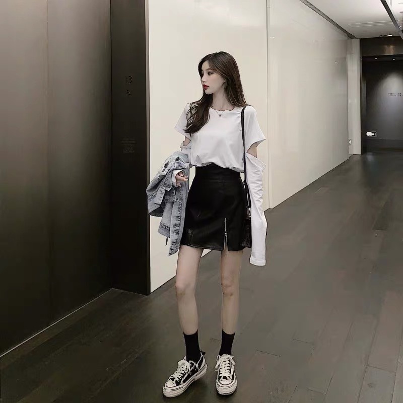 [Mã FAMARAL1 giảm 10K đơn 50K] Áo Thun Trơn Đa Năng Tay Nối 3 Trong 1 Mix Dài hoặc Ngắn Tay From Rộng Cá Tính THUS A0A1
