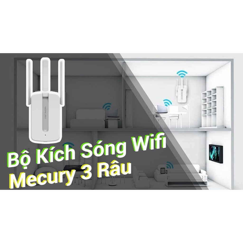 Kích wifi 3 râu mercury,kích sóng wifi cực mạnh với khả năng mở rộng sóng wifi cao | BigBuy360 - bigbuy360.vn