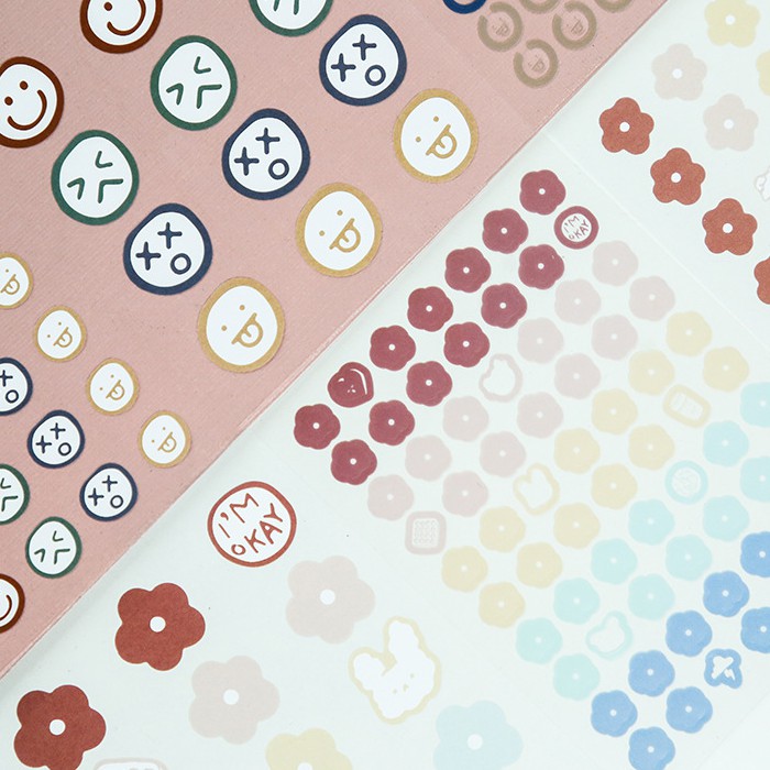 &lt;Ảnh Thật Shop Chụp&gt; Bộ 3 Tấm Sticker Hình Dán Pastel Trang Trí Sổ Tay Mohamm Điện Thoại Vở Khay Đựng Bút M023