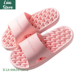 Dép lucky home đi trong nhà, dép đi trong nhà nhiều màu có lỗ siêu mềm êm chân chống trơn