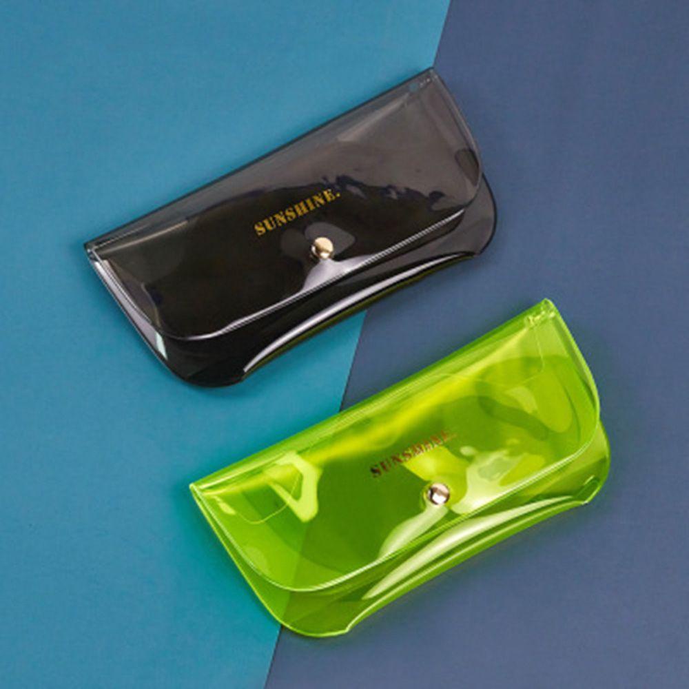 QQMALL Túi Đựng Mắt Kính Cầm Tay Trong Suốt Chống Nước Unisex