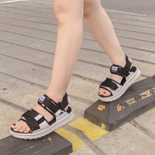 Sandal unisex nam nữ- hàng việt xuất nhật d712 đen ghi