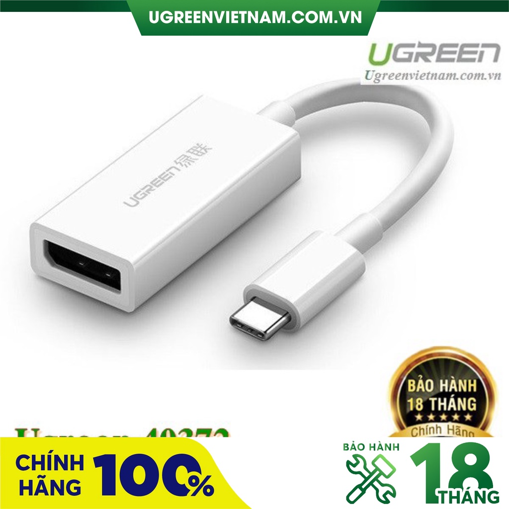 Cáp chuyển đổi USB Type-C to Displayport (Female) Ugreen 40372 chính hãng