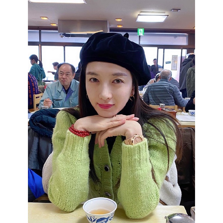 Áo khoác cardigan croptop xanh Jennie Blackpink, Giang Sơ Ảnh len dệt dài tay | BigBuy360 - bigbuy360.vn