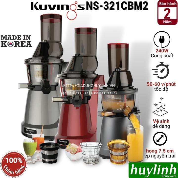 [Mã ELHAMS5 giảm 6% đơn 300K] Máy ép chậm Kuvings NS-321CBM2 - Tặng lưới làm kem và sinh tố - Made in Hàn Quốc