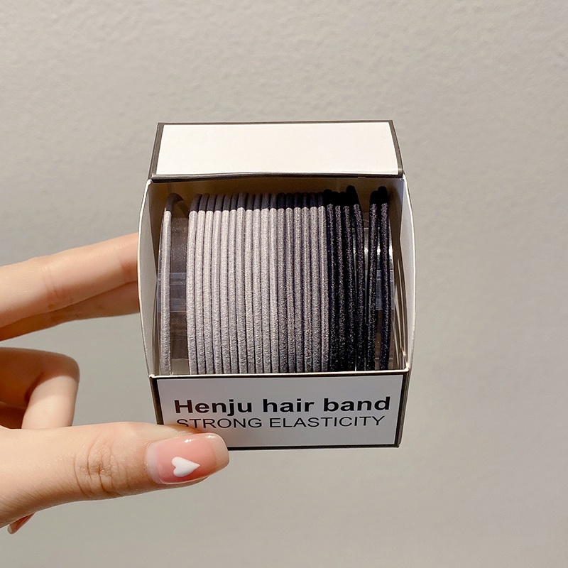 Set 10 Dây Cột Tóc Co Giãn Đơn Giản Thời Trang Hàn Quốc Mới