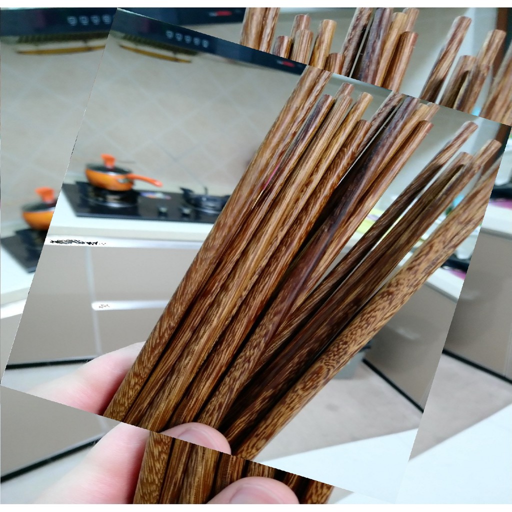 Combo 10 đôi đũa gỗ sơn cao cấp Onlycook