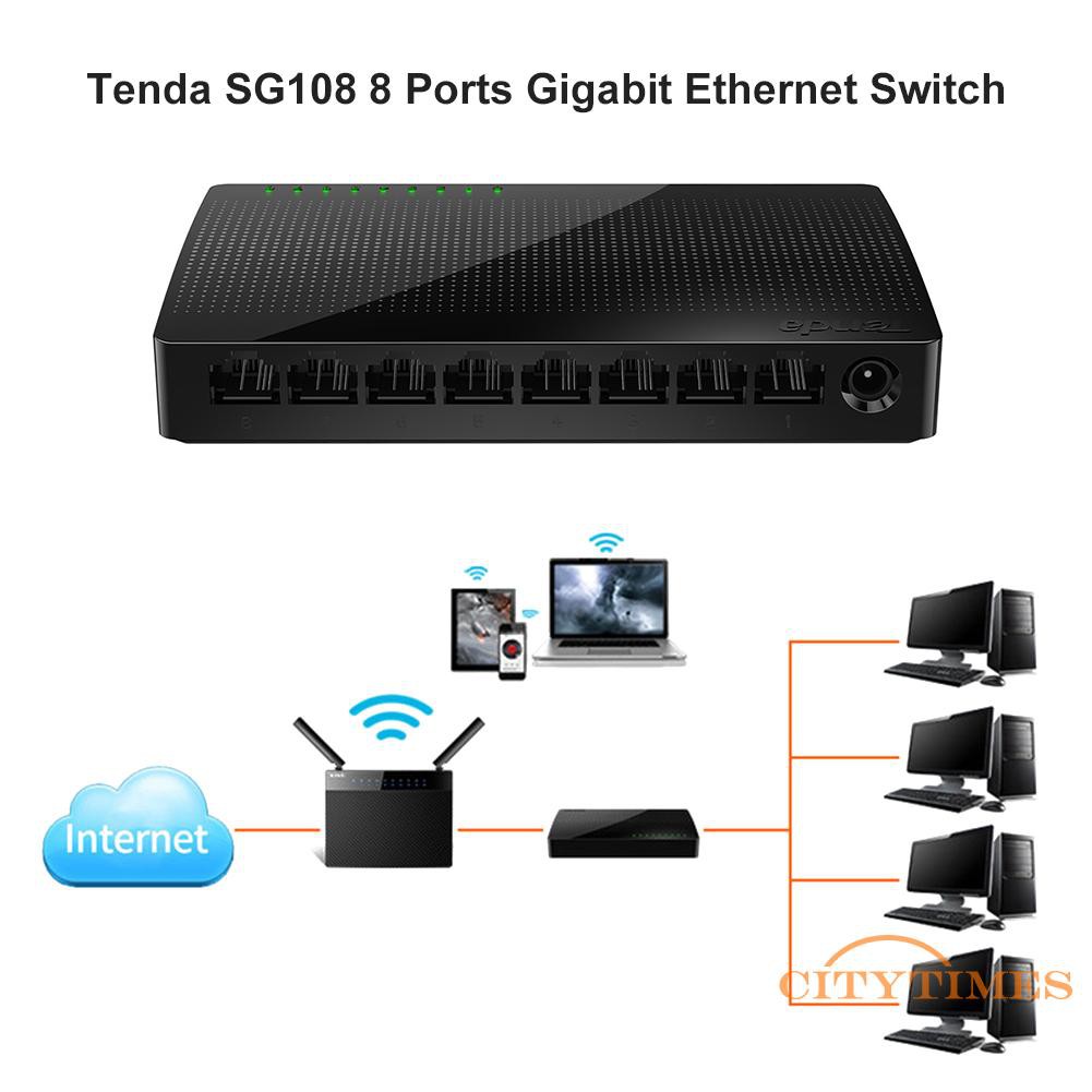 Bộ Chia 8 Cổng Mạng Lan Tenda Sg108 1000m | BigBuy360 - bigbuy360.vn