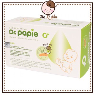 Shop mẹ xì dầu Shop mẹ xì dầu Gạc rơ lưỡi Dr Papie làm sạch, bảo vệ răng miệng cho bé (30 gói)