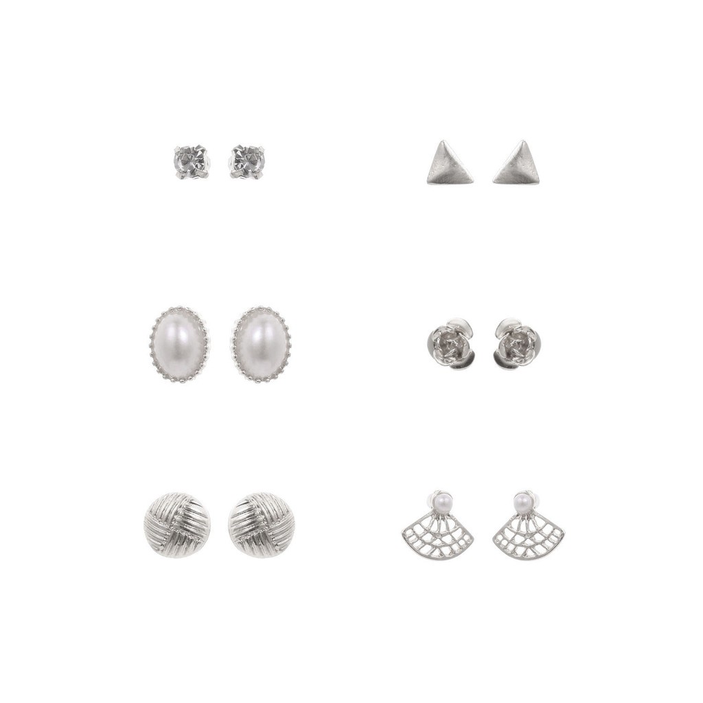 (024) Bộ Set 6 Khuyên Tai Sang Trọng Lôi Cuốn Dành Cho Nữ