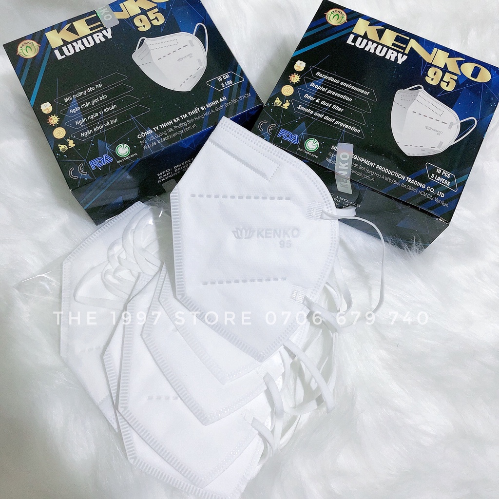 Khẩu Trang Y Tế N95 Kenko cao cấp (5lớp) kháng khuẩn hộp 10cái