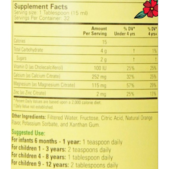 Canxi Childlife Mỹ dạng nước 473ml bổ sung calcium, kẽm và magie cho bé từ 6 tháng đến 12 tuổi