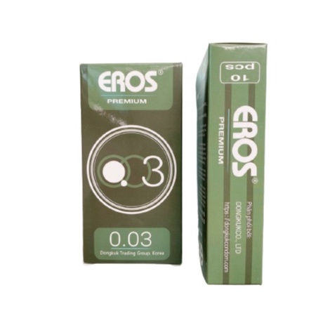 Bao cao su siêu mỏng chất lượng cao Eros 003 - hộp 10 chiếc