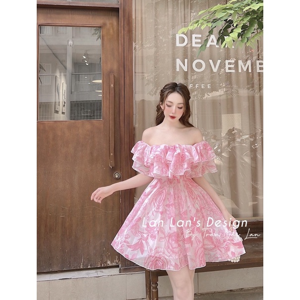 VÁY HOA 3 LỚP TRỄ VAI VIỀN BÈO SIÊU XINH SIÊU TIỂU THƯ-ITEM MÙA DU LỊCH