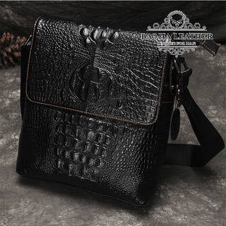 Túi đeo chéo nam da bò vân cá sấu – BHLD144