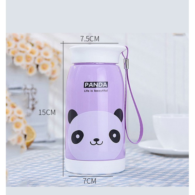 Bình uống nước 500ml cho bé đi học, đi chơi có nắp vặn, kiểu hoạt hình dễ thương