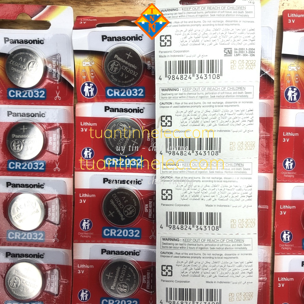 Pin cúc áo Panasonic CR2032 - CR2025 - CR2016 - CR2450 3V chính hãng # pin