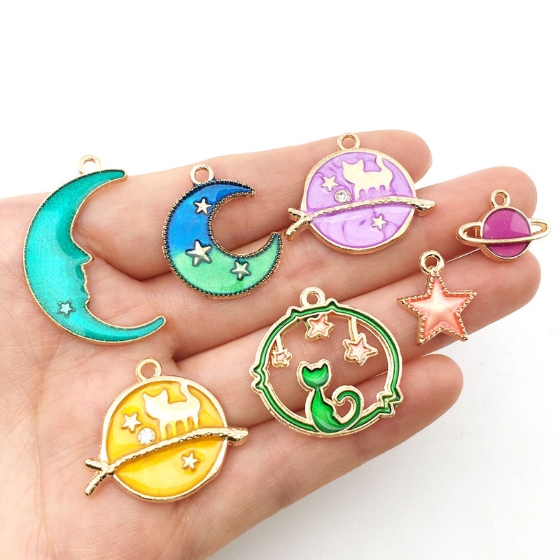 [FREE SHIP] Charm kim loại vũ trụ đáng yêu