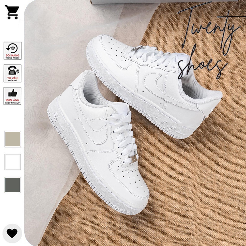 Giày Nike_Nam Nữ Af1 Cao Cấp Full Box, Giày Air Force 1 Full Trắng Thể Thao Thời Trang Hàng Đẹp N86