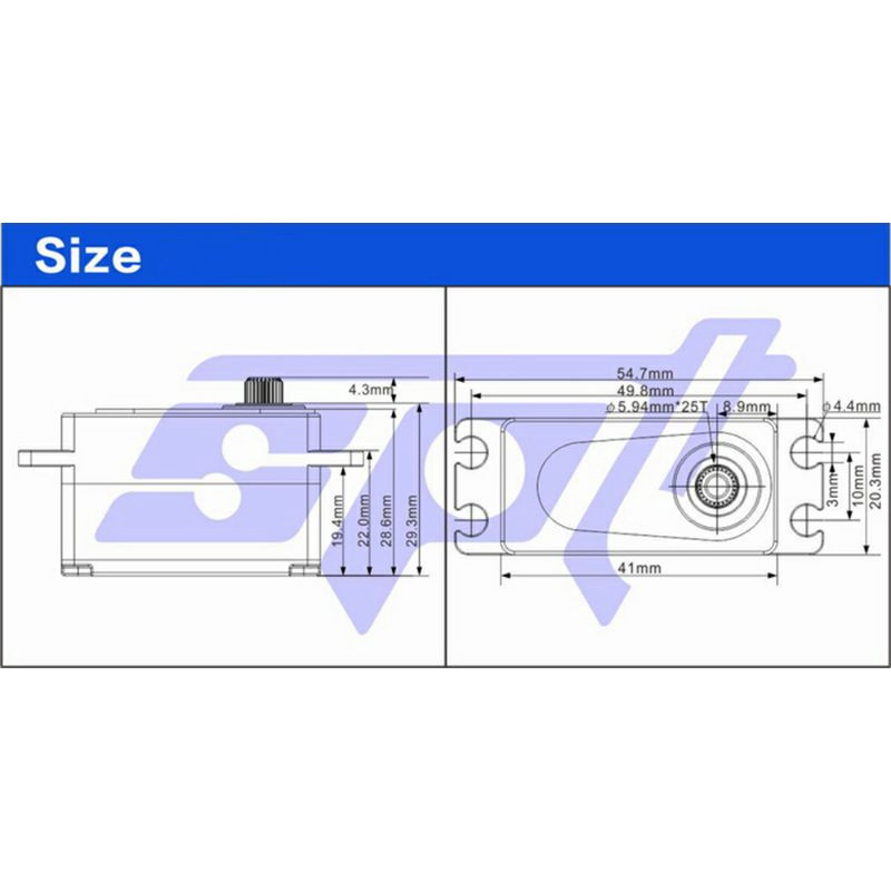 Servo SPT 4412LV 12kg tốc độ nhanh 0.09s - phụ kiện xe điều khiển truck buggy onroad 1/10 1/8