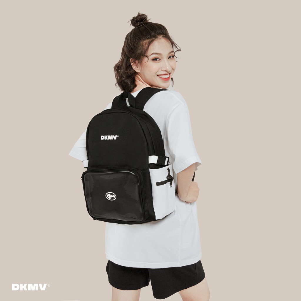 Balo đi học nữ màu đen Don't Kill My Vibe | DKMV Mixed Pocket Backpack